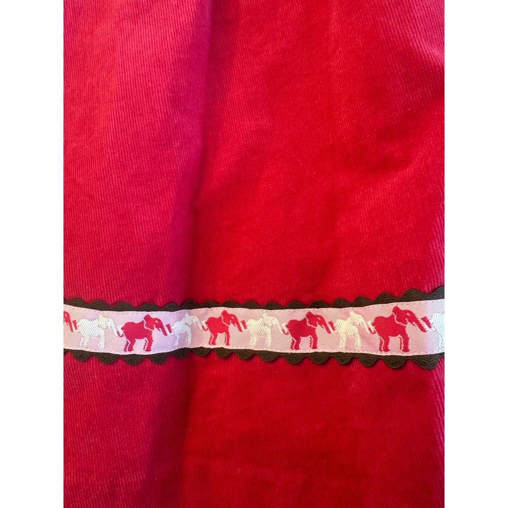 Lilly Pulitzer Pink Corduroy Dress Size 7‎ Elephant Trim Barbie Winter - Picture 9 of 9